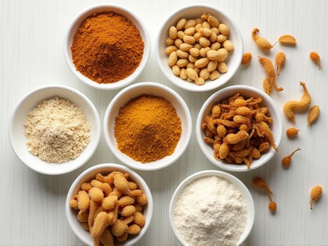 清潔なボウルに盛られた食用のコオロギとミールワーム