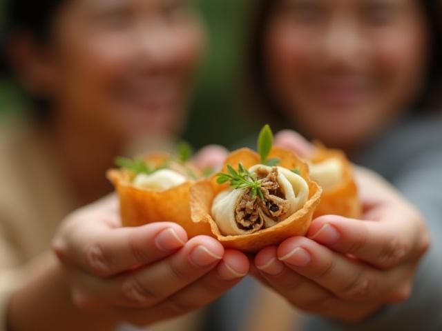 参加者が笑顔で昆虫食を試食している様子