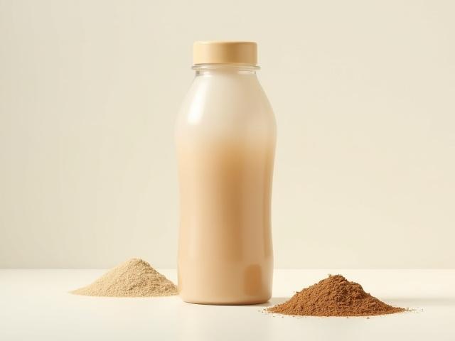 ピープロテインとクリケットパウダーをブレンドしたハイブリッドプロテインシェイク